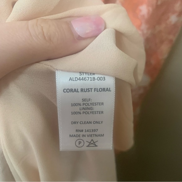 ASTR The Label Smocked Floral Maxi Dress Pink Tan Size XL - Picture 9 of 9